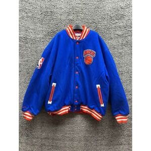 Mitchell & Ness‎ Hardwood Classics New York Knicks Varsity Jacket Blue Size 3XL